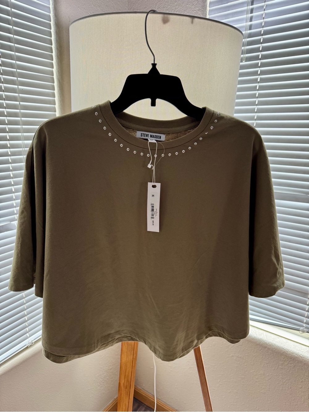 New Steve Madden Olive Green Tunic Top